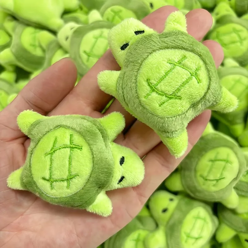 Chaveiro de pelúcia tartaruga criativa dos desenhos animados kawaii mini animal bolsa pingente bonito plushie boneca mochila decoração presentes de natal