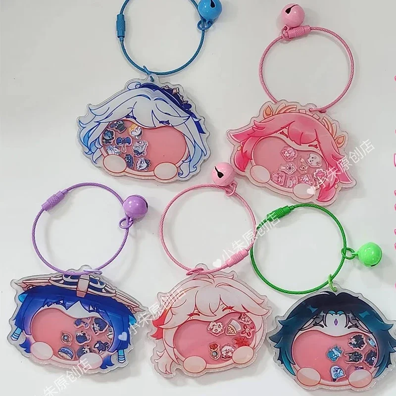 2025 Cute Shake Game Cartoon Kawaii Cosplay Keychain Acrylic Key Chain Ring Anime Jewelry Accessories Pendant Gift