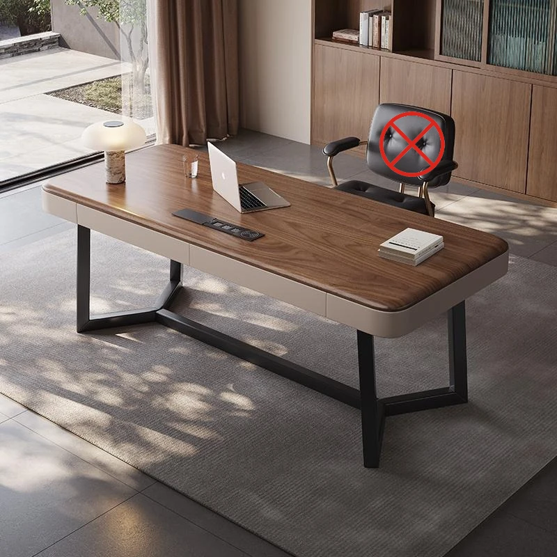 

Modern Light Luxury Office Desks High-end Solid Wood Writing Computer Office Desks Fashion Retro Furniture Escritorio YS40CC