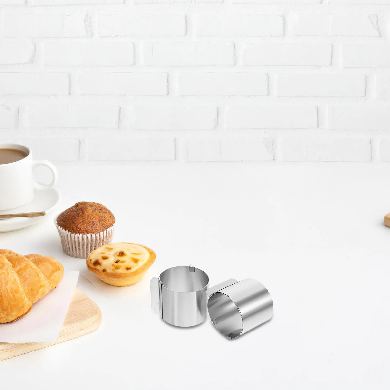 

Egg Mold for Breakfast Sandwiches Mousse Rings Molds Mini Cake Mould Stainless Steel Cheesecake Moulds Cutter