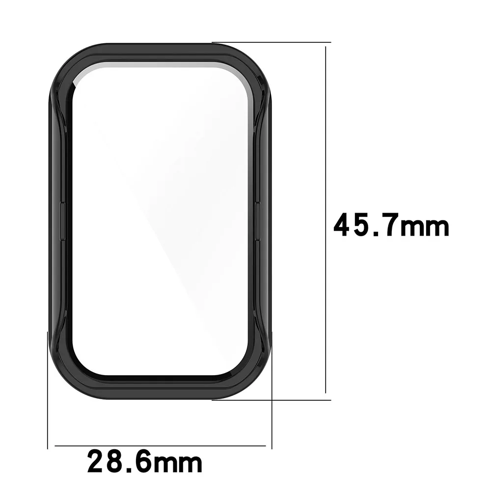 PC+Tempered Glass Protective Case For Redmi Band 2 Full Screen Protector Shell Cover for Xiaomi Smart Band 8 Active