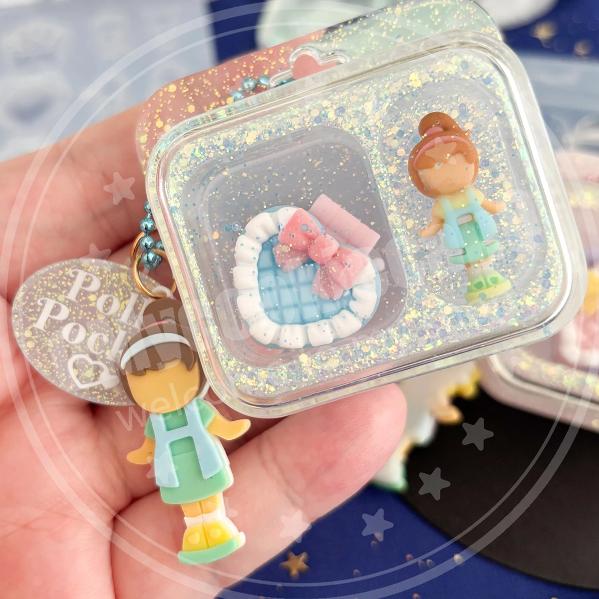 لطيف للغاية، صندوق PP، تمثال، قلادة علامة، صندوق هدايا صغير، صب الراتنج، قالب سيليكون شفاف بالكامل