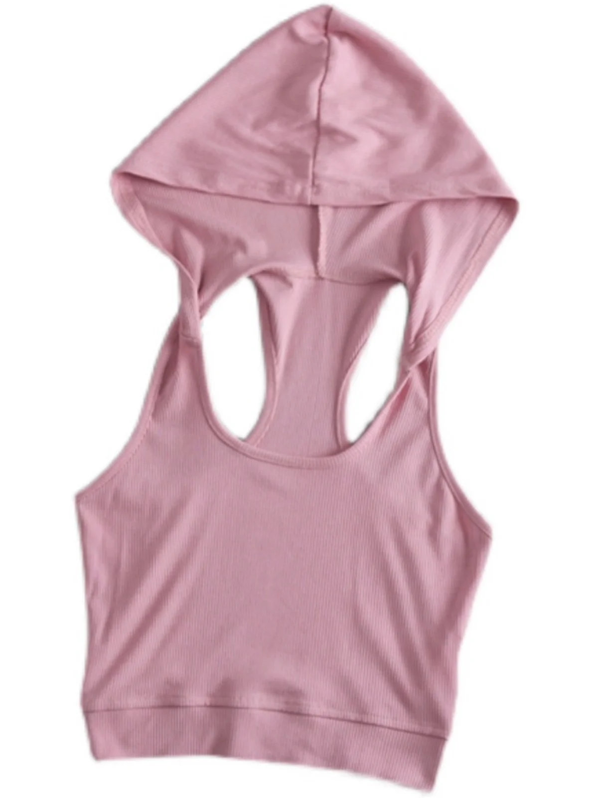 

Summer New Sle Women's Spicy Girl Hooded Work Number Vest Strap Design Outerwear ort Crop Top Svel irt