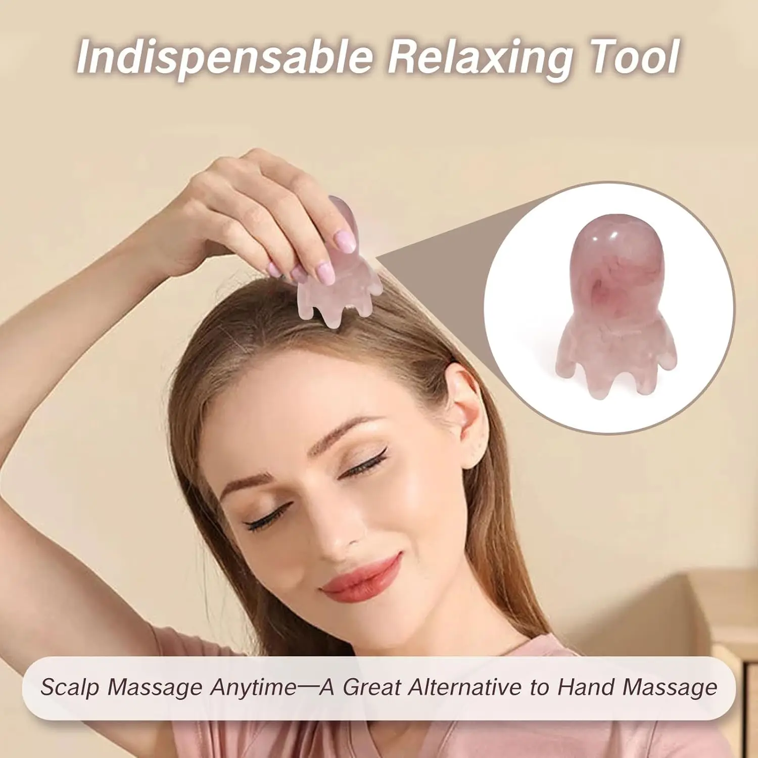 Harz Octopus Massage Kamm Kopf Meridian Schaben Kopfhaut Massage Pinsel Akupunktur SPA GuaSha Massage Kamm Müdigkeit Relief Massage – Detail 6