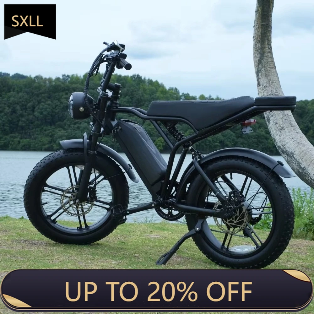

SXLL V8 Electric Fat Bike 250w Electric Bike Adult Free Shipping K7 Dual Shock Absorber Fat Tire Electric Bike