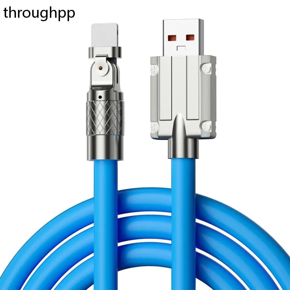 

1 PC 180 Degree Silicone Data Cable 66W 1M/2M Fast Charging Cable Mobile Phone Accessories