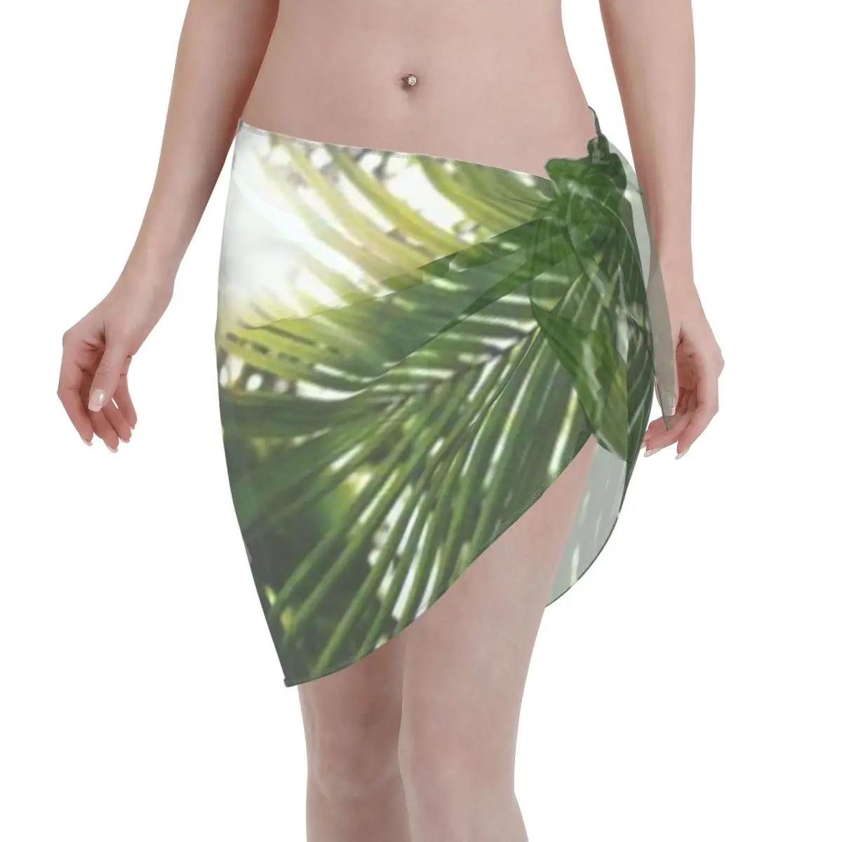

Promotion Tropical Palm Leaf Women's Beach Wrap SkirtResort Sightseeing Walk Wrap Skirt