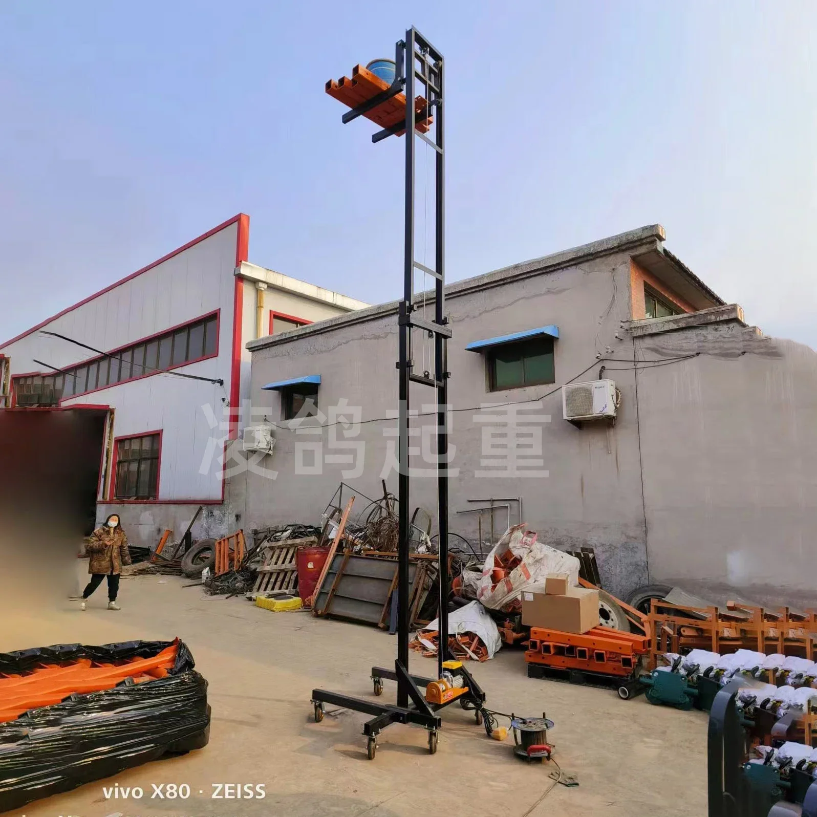 Fire pipe installation lift 220v electric brick machine loading and unloading