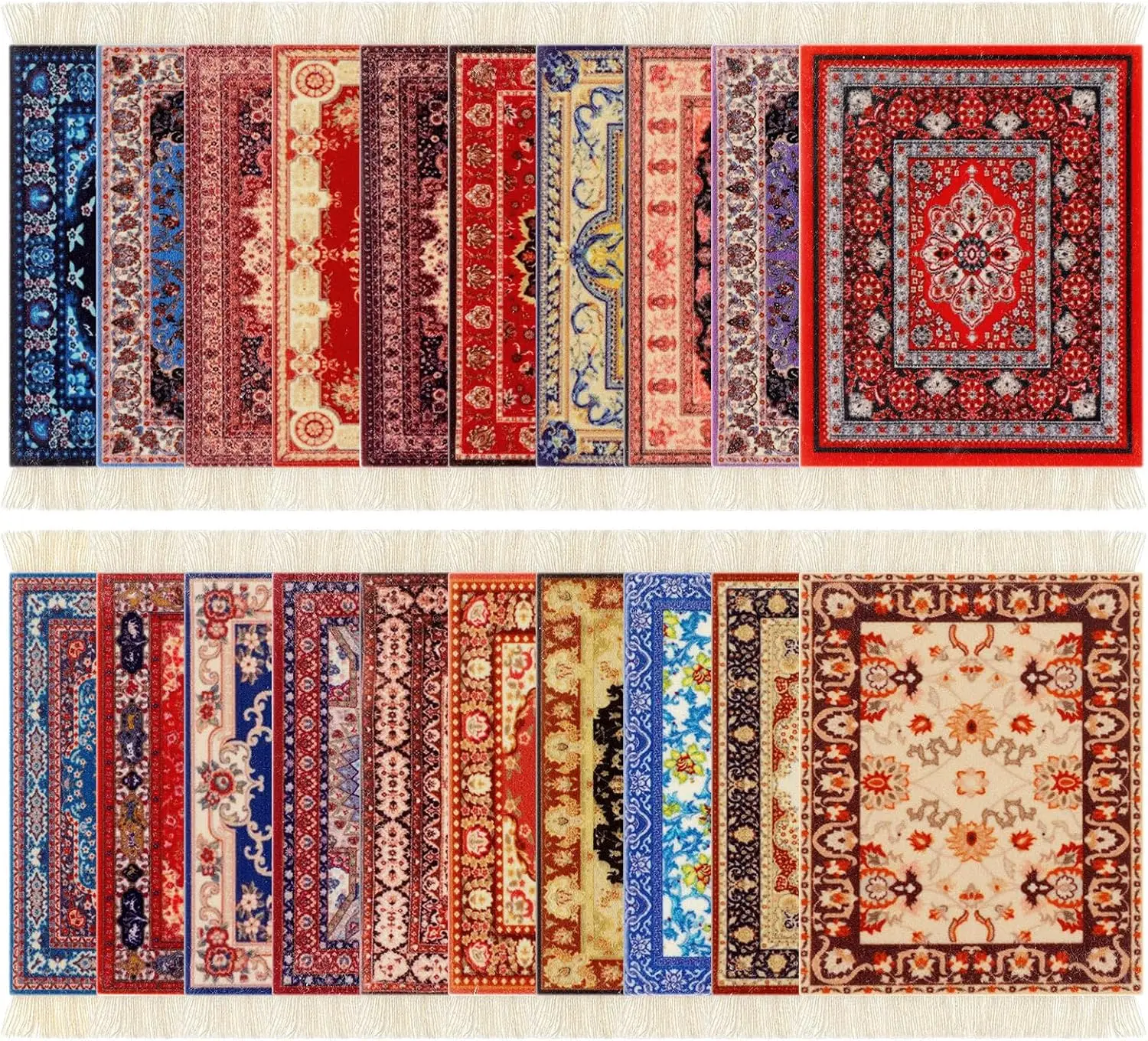

20 Pieces Rug Coasters for Drinks Carpet Coasters Oriental Table Drink Holders Vintage Oriental Fabric Carpet Drink Mats