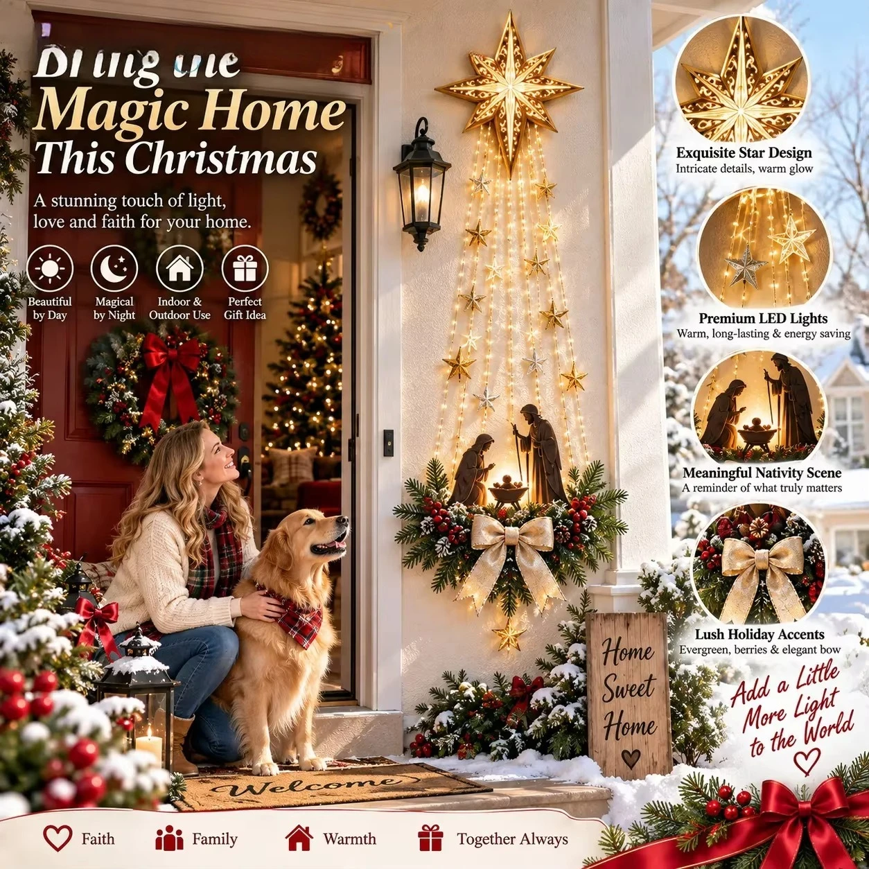 Natal, Bintang Iman dari Betle - Lighting Christmas Decor ulasan dan harga