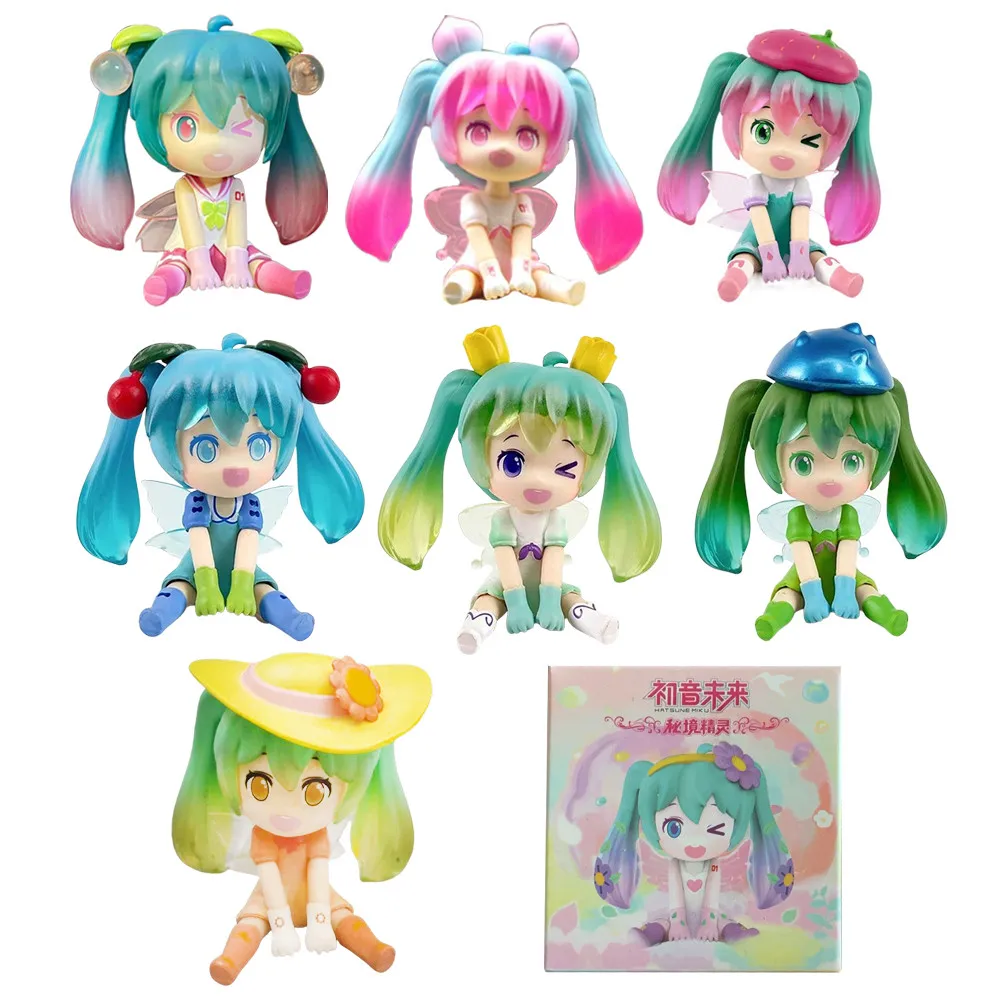 6 pz/1Set Anime Hatsune Miku figura fiaba paese delle meraviglie modello carino giocattolo regalo Set giocattolo Desktop ornamento bambola Action Figure