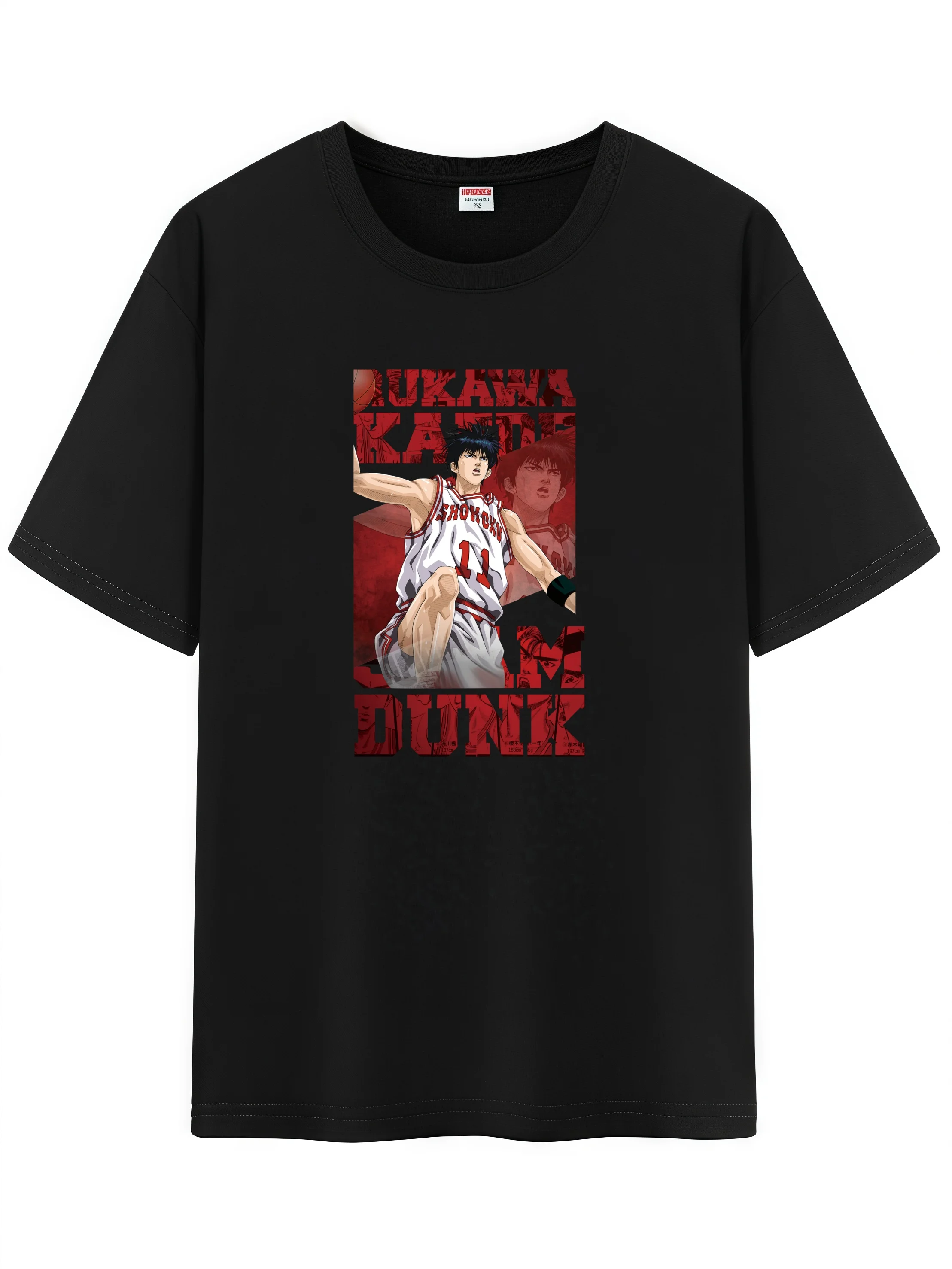 

Футболка унисекс с рисунком японского аниме, футболка с короткими рукавами и рисунком персонажей SLAM DUNK, обычная фиксация