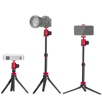 Manbily MT-08L Travel Tripod Selfie Stick Metal Phone Stand with Bluetooth For DSLR Camera iOS Android Smartphone Vlog 36-151cm