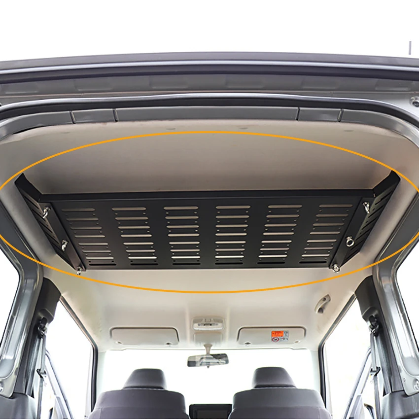 Para SUZUKU Jimny JB64 JB74 2019-2024, Rack Traseiro para Carro, Extensão de Bagageiro de Teto, Prateleira de Armazenamento, Acessórios Internos