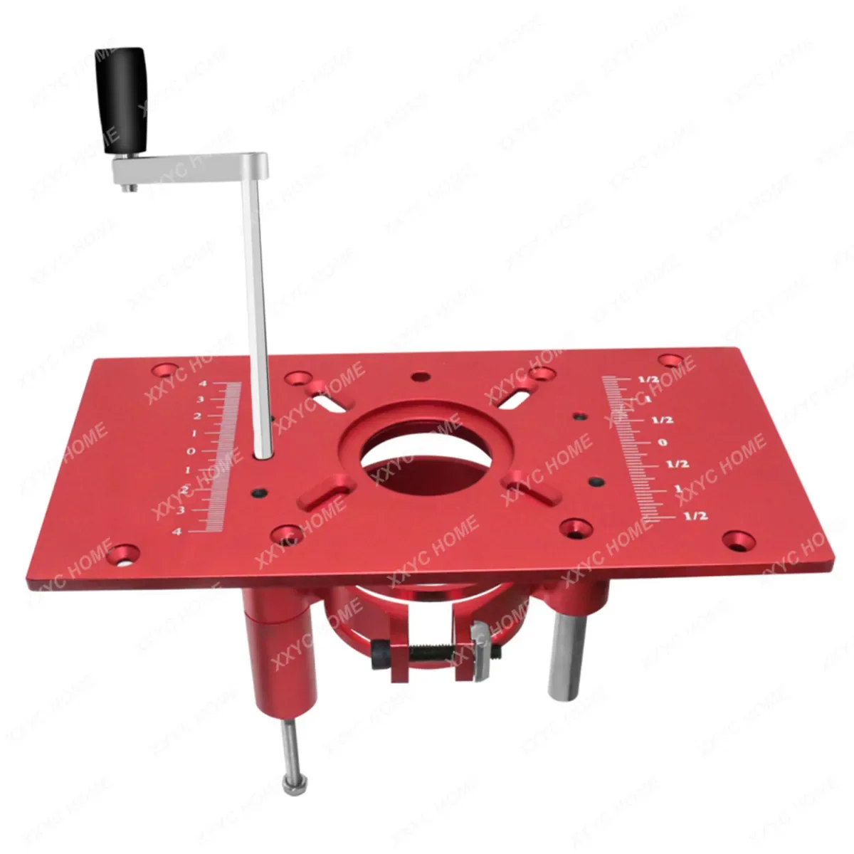 Aluminum Router Table Insert Plate and Router Lift Kit - Woodworking Router Lift Flip Plate for 65mm Dia Motor Trimming Machine