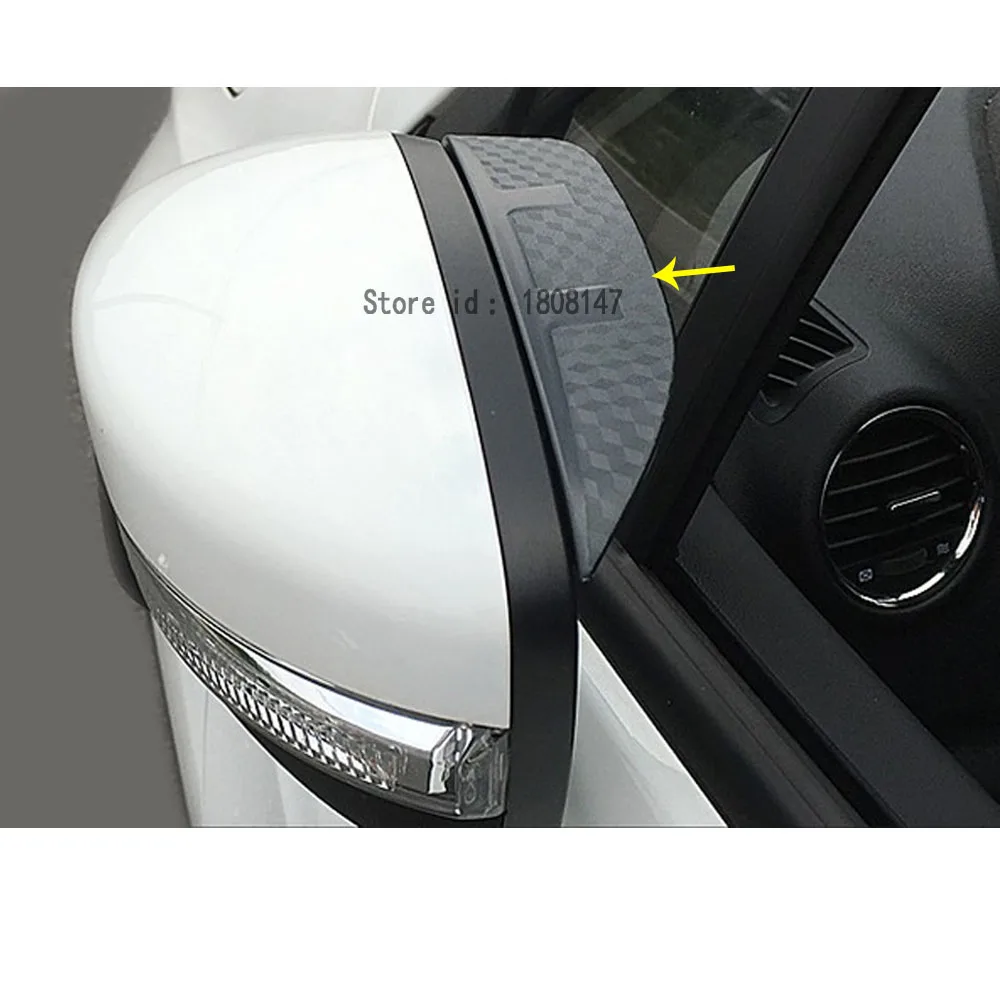 Car Rearview Side Glass Mirror Trim For Hyundai IX35 2010 2011 2012 2013 2014 2015 2016 2017 Frame Rain Sun Visor Eyebrow 2PCs