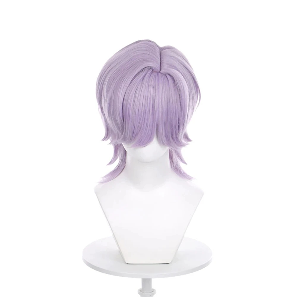 

Аниме Косплей Тайный Парик Короткие Прямые Фиолетовые Синтетические Волосы Peluca Для Фрирен Фестиваль Хэллоуин Реквизит