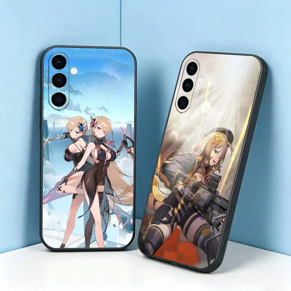 Goddess of V-Victory NIKKE-E  Phone Case For Samsung Galaxy A73,A72,A71,A70,A53,A52,A51,Soft Silicone Black Cover Gift
