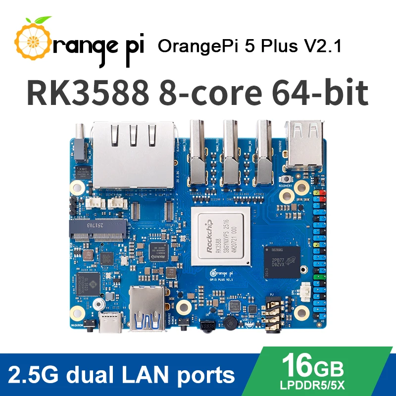 Orange Pi 5 Plus V2.1 Verison 16GB RAM Development Board RK3588