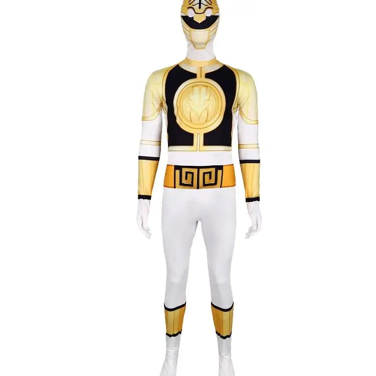 Fantasia Power Samurai Morpher Mighty Morphin Rangers Cosplay Costume Superhero Mask Kids Carnival Party Jumpsuit Zentai Suit view 6