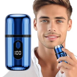 Mini Portable Electric Shaver For Men Capsule Design Travel Home Use Electric Beard Knife USB Rechargeable Pocket Electric Razor