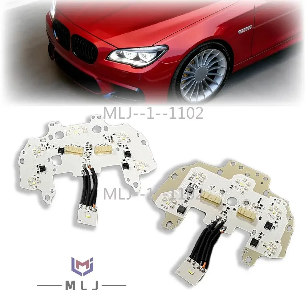 For BMW 7 Series F01 F02 2013 2014 2015 Full LED Headlight High And Low Beam Modules LCI Headlight Lens Board Angel Eye DRLChip