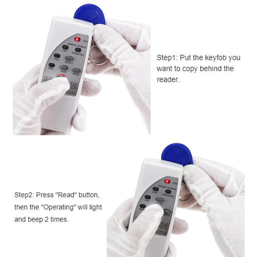 5YOA 4 تردد قارئ بطاقات التعريف بالإشارات الراديوية الكاتب 125 كيلو هرتز ناسخة الناسخ معرف مبرمج مؤشر ضوئي EM4305 T5577 بطاقة مفتاح الموجودة في قاعدة المفتاح #3
