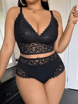 Plus Size Sexy Lace Camisole  Lingerie set - Image 6
