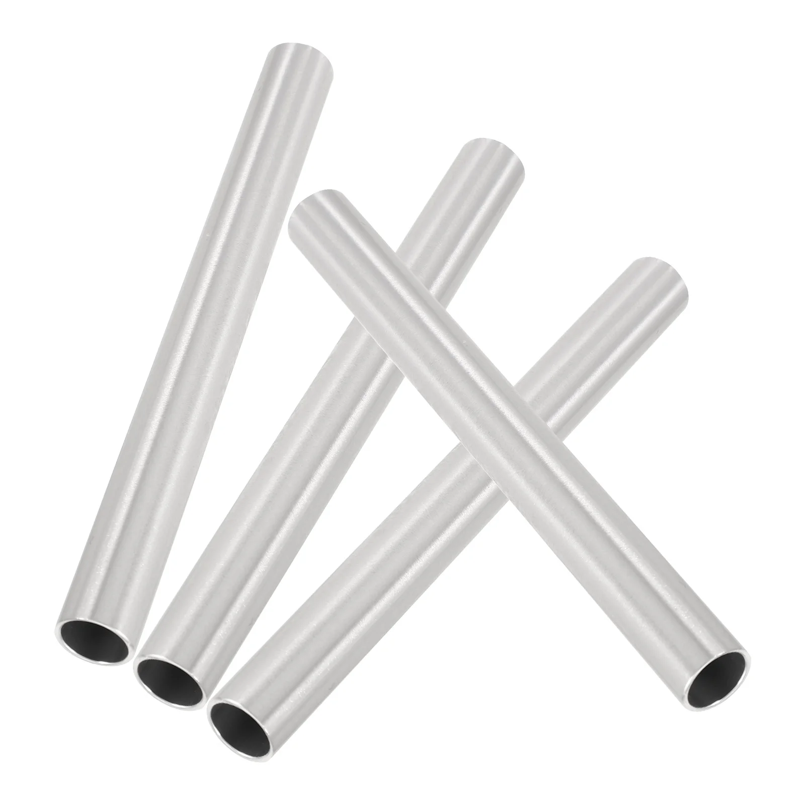 4 Pcs Tent Pole Repair Pipe Replacement Tubes Accessories Silver Aluminum Alloy