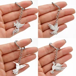 Stainless Steel Hummingbird Key Chains Birds Key Rings Bag Car Purse Decorations Keychains for Women Girls Teen Charms Gift
