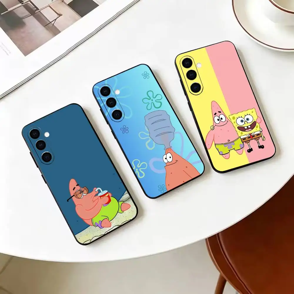 relaxed Patrick Star-a Black Soft Silicone Phone Case for Samsung Galaxy A73, A42, A72, A70, A53, A52, A51
