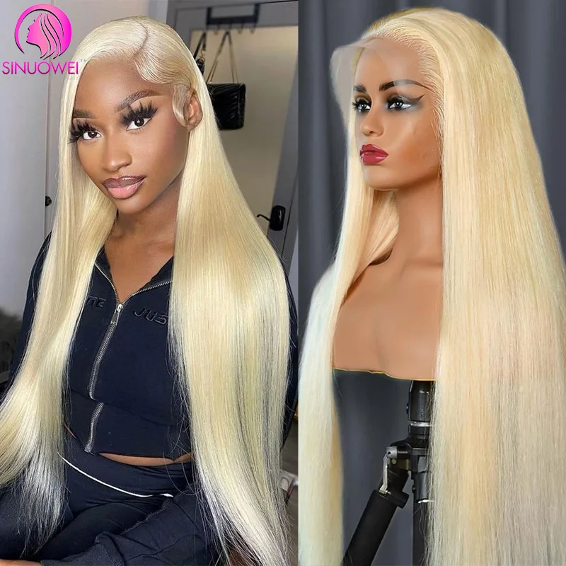 613 Blonde Straight Transparent Lace Front Wigs 13x4 Brazilian Human Hair Wigs for Women Honey Blonde Lace Frontal Wigs