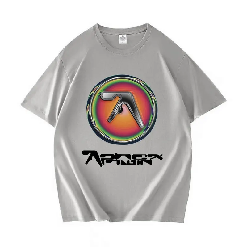 Aphex Twin Music Mark Graphic T Shirt Men\'s Hip Hop Retro Gothic Punk T-shirts Unisex 100% Cotton Oversized T-shirt Streetwear