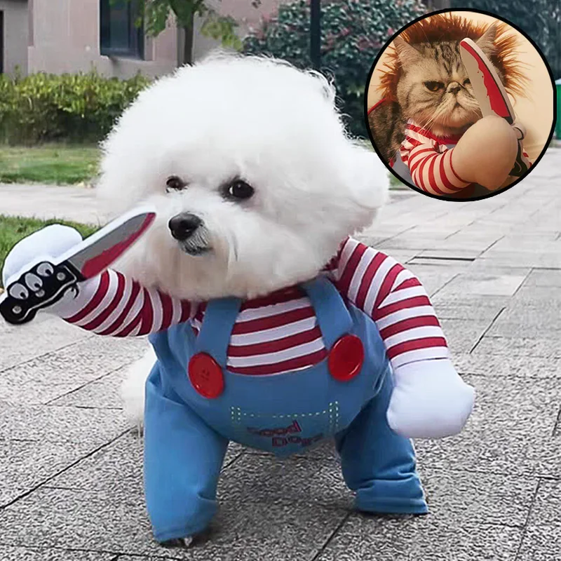 

Halloween Knife Killer Cat Cosplay Pet Clothes Festivals Gatherings Dogs Funny Costumes Toys Props Accessories Clothing Supplies