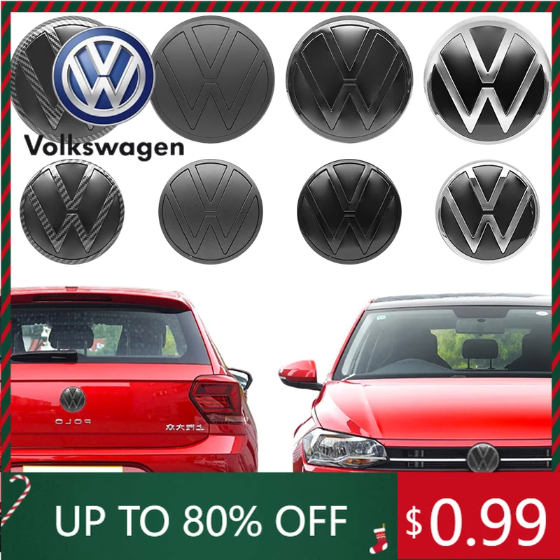 

Для VW Volkswagen 2026 Горячие эмблемы 2 шт. ABS 139 мм 110 мм VW Polo Автомобильный передний логотип Решетка Значок багажника Для Volkswagen Polo 6 20