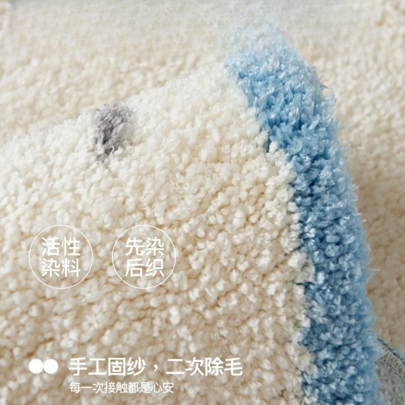 Girl carpet new tufted wind series bedside blanket floor mat long plush carpet 3
