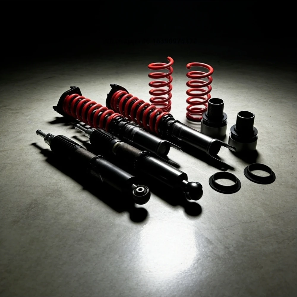 32 Steps Shock Absorbers, Front & Rear Coilover Shock Kit with Adjustable Damping, High Performance & Premium
