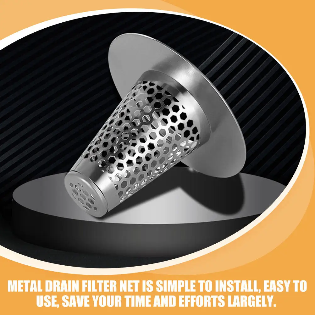 Stainless Steel Drain Filter Net Anti-Clogging Floor Drain Strainer Mesh Shower Hair Catcher Sewer Cover Metal Filter Screen