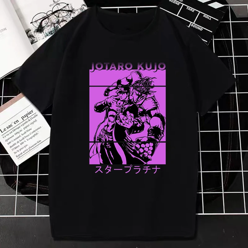 Anime Jojo Bizarre Adventure Tshirt Harajuku Japanese Manga Tops Women Men Fashion Casual Tee Oversized T-shirt Dropshipping