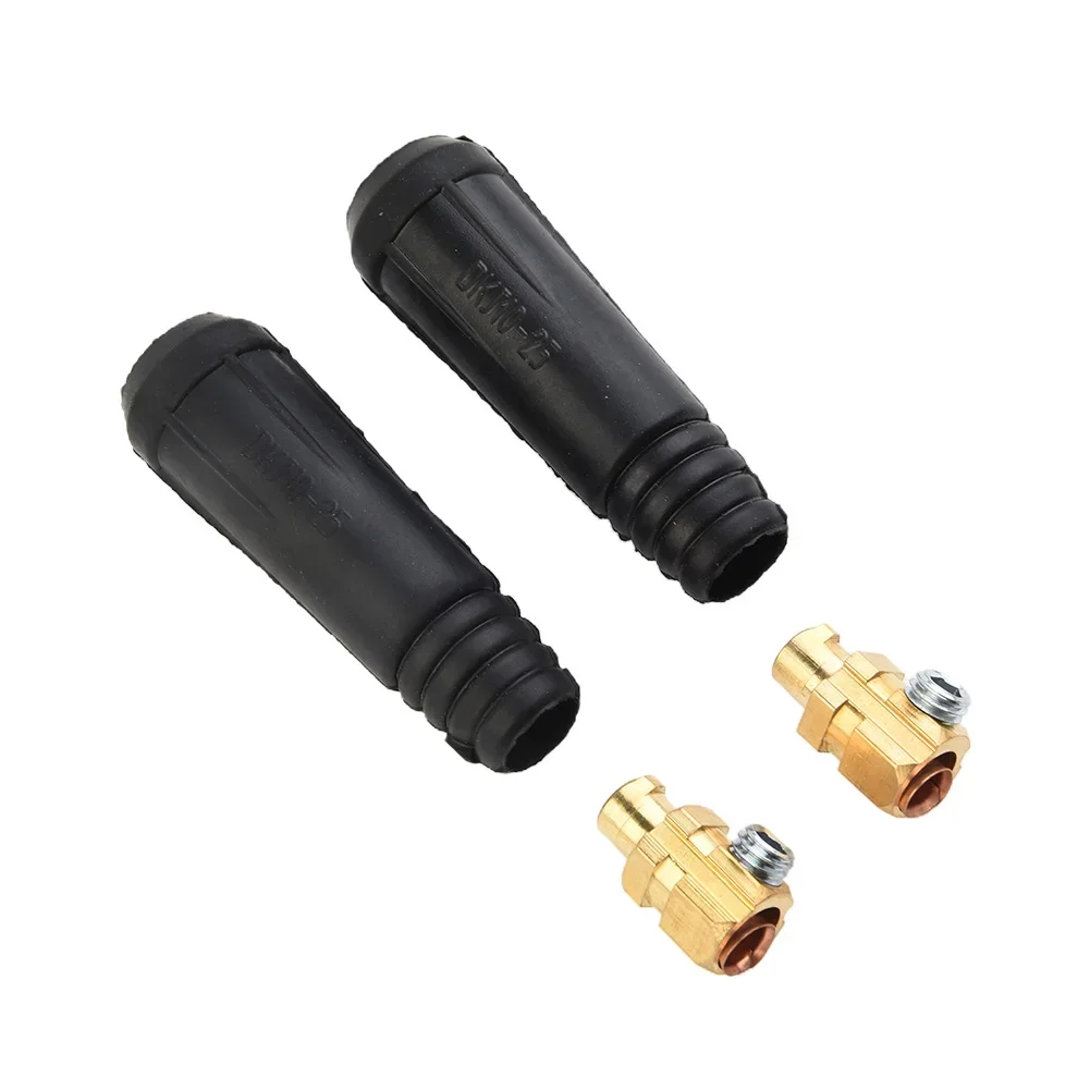 

Accessories New Parts Useful Welding Cable connector TIG 2pcs Adaptor Black Cutting DKJ10-25 Joint Pair Plasma
