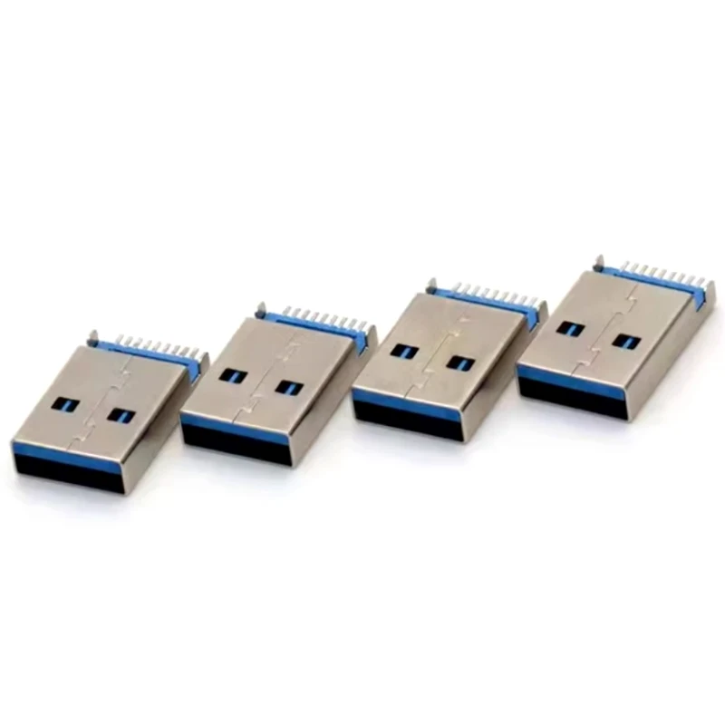 5pcs USB 3.0 A Type Male Plug Connector 9 Pin SMT SMD High-speed Data Transmission USB 3.0 Jack Charging Socket Soldering