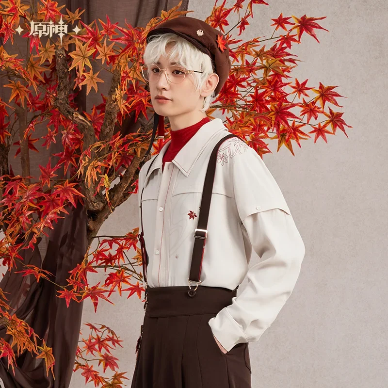 Official Genshin Impact Kaedehara Kazuha かえではら かずは Haori Maple Leaf Men Woman Fashion Casual Shirt knitted Cosplay Set