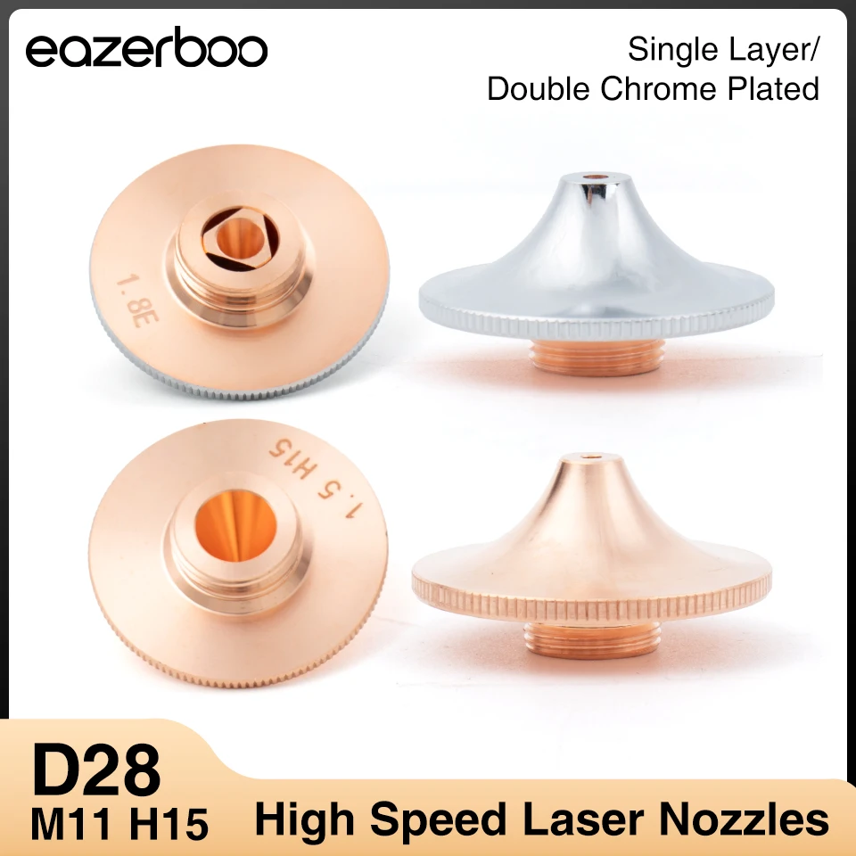 

Высокоскоростные лазерные сопла HANS Raytools D28 M11 H15 1,5 2,5, одинарные двойные хромированные детали станка для резки волокна для Raytools