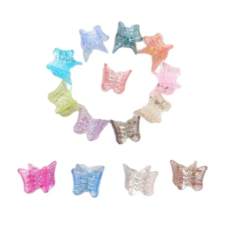 10 stücke Ins Mini Schmetterling Haar Klaue Clips Bunte Trendy Nette Kleine Clips Mehrfarbige Mädchen Haar Clips Haarnadel Haar Zubehör – Detail 5