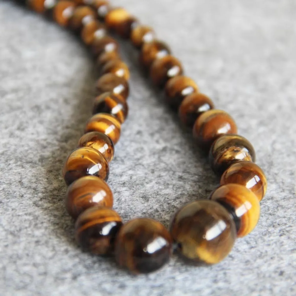 2024 New 6-14mm Natural Tiger Eyes Stones Beads Tigereye Necklace Women Girls Natural Beads 15inch Fashion Jewelry Making Design