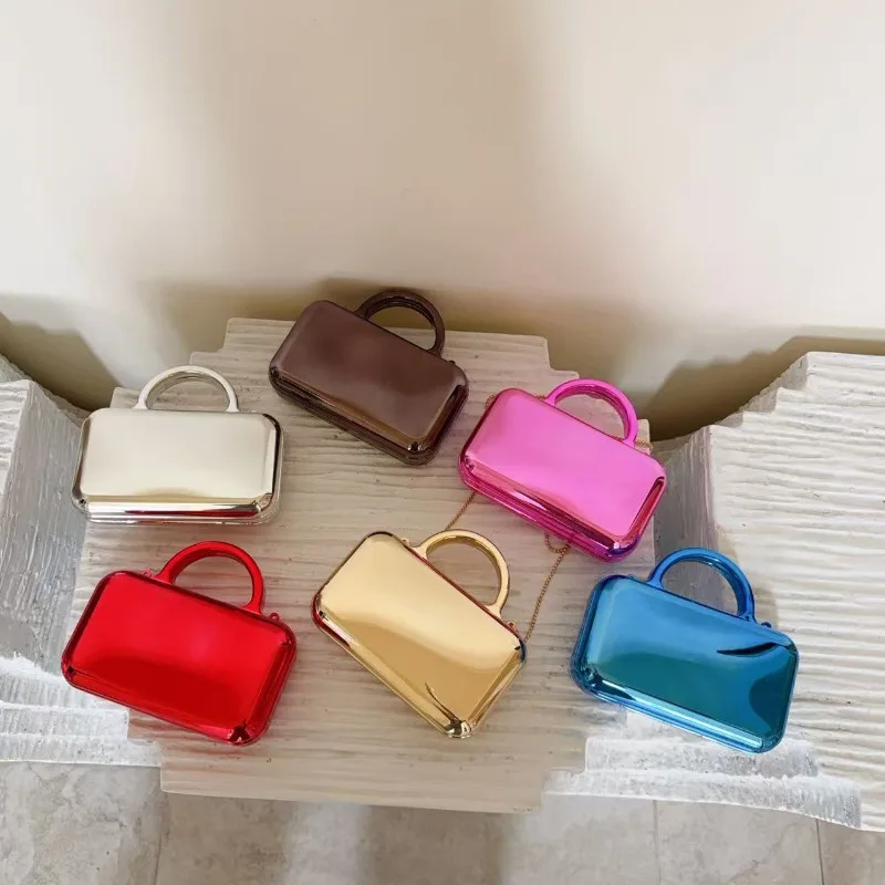 2026 New Women's Handbag Fashion High Quality Acrylic Chain Bag Solid Color Versatile Multi Functional Women's Crossbody Bag