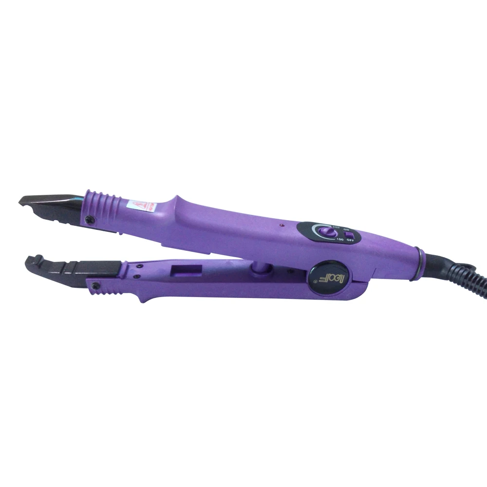 paarse kleur PLATTE PLAAT Fusion Haarverlenging Keratine Bonding Tool Heat Iron haar connector611 A