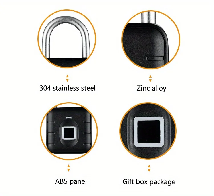 TUYA Unlock Smart Padlock with Keyless Suitable for Luggage Bags Door Fence Unique Touch Smart Electronic Fingerprint Padlock