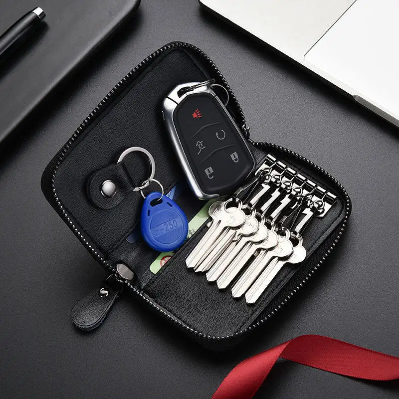 Fashion Key Holders Men Women Key Bag Organizer Zipper Pouch Car Key Wallet Housekeeper Keys Case with Id Credit Card Holders