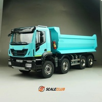 Scaleclub Model 1/14 For Iveco Hydraulic Dump Truck 8X8 RTR With Paint To Play For Tamiya Rc Trailer Tipper  Lesu Lxy